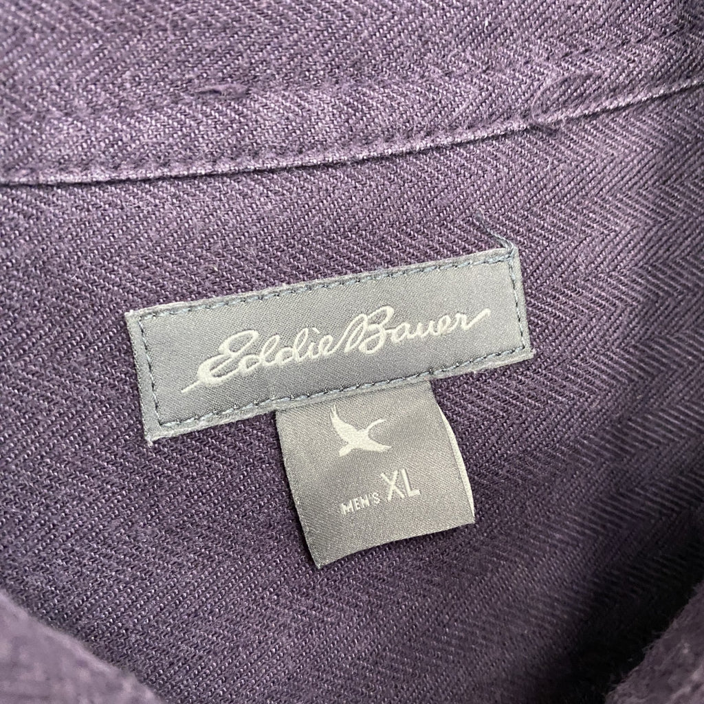 Eddie Bauer　エディーバウアー　長袖シャツ　2つポケット　紫　パープル　XLサイズ