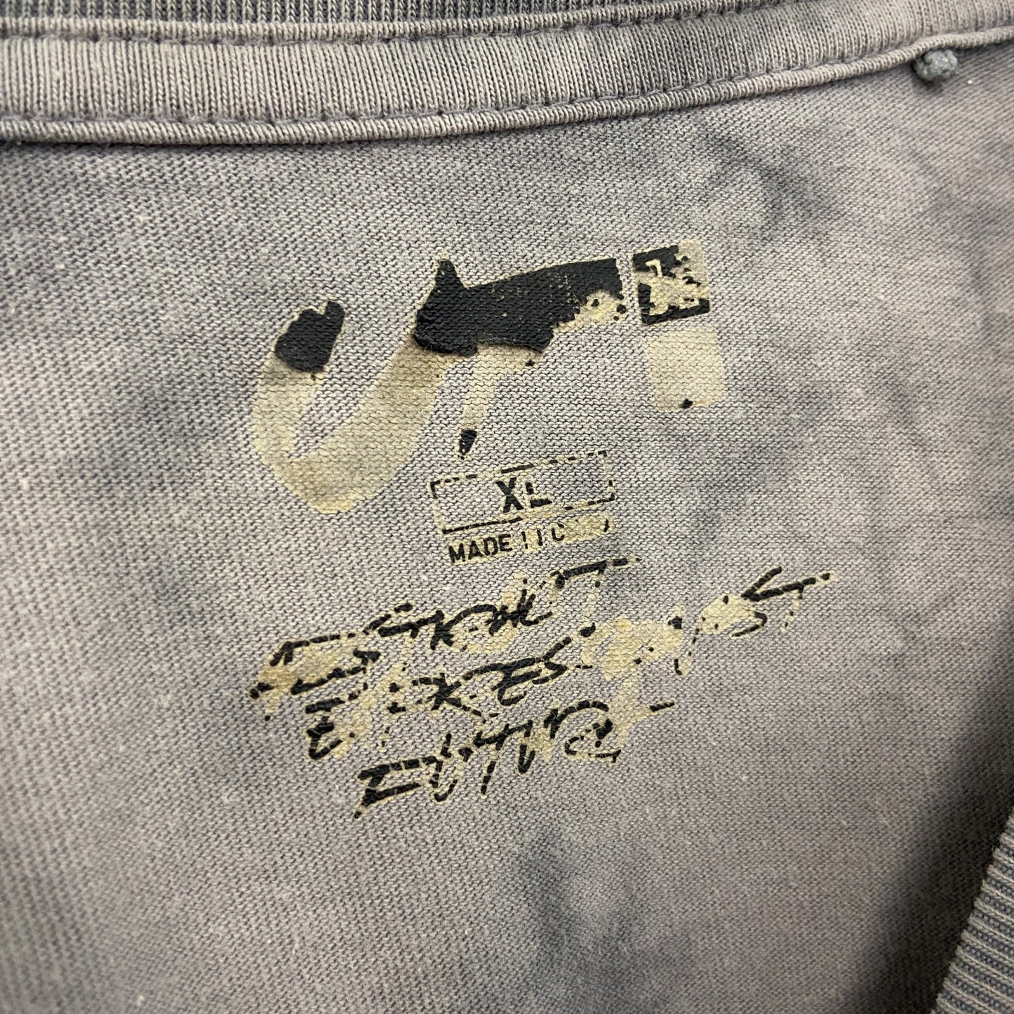 UNIQLO　ユニクロ　FUTURA　フューチュラ　半袖Tシャツ　シングルステッチ　タイダイ柄　灰色　グレー　XLサイズ
