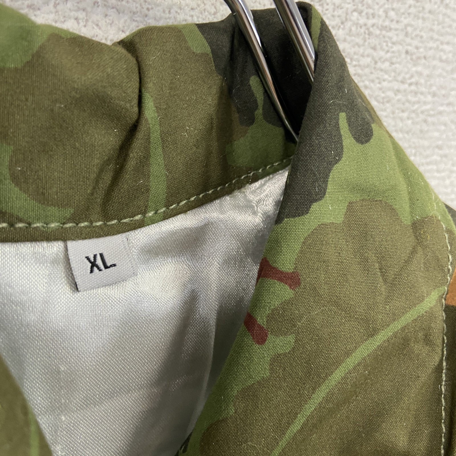 ベトジャン　ベトナムジャケット　スーベニアジャケット　ブルゾン　レプリカ　リメイク　刺繍　迷彩　カモフラージュ　XLサイズ