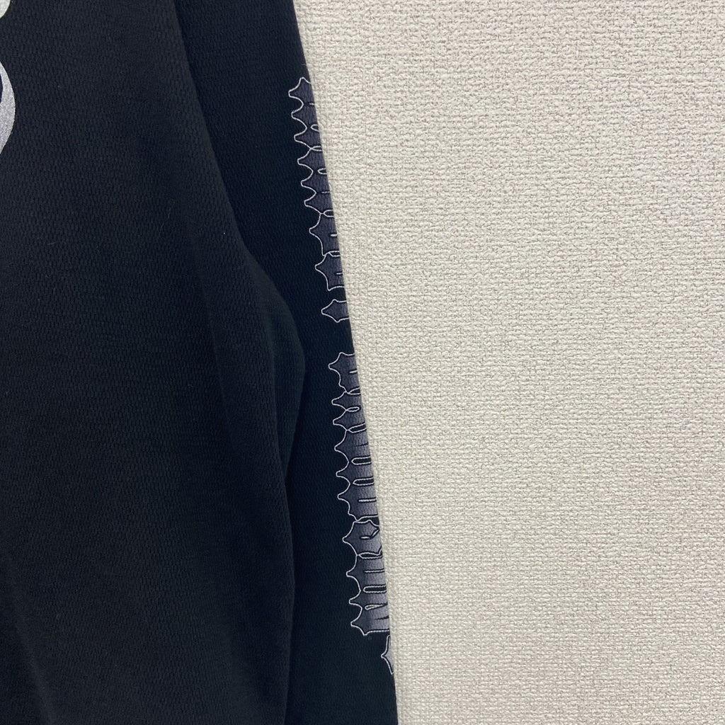 古着 used　HARLEY DAVIDSON　ハーレーダビッドソン　長袖Tシャツ　ドクロ　ファイヤーパターン　黒　ブラック