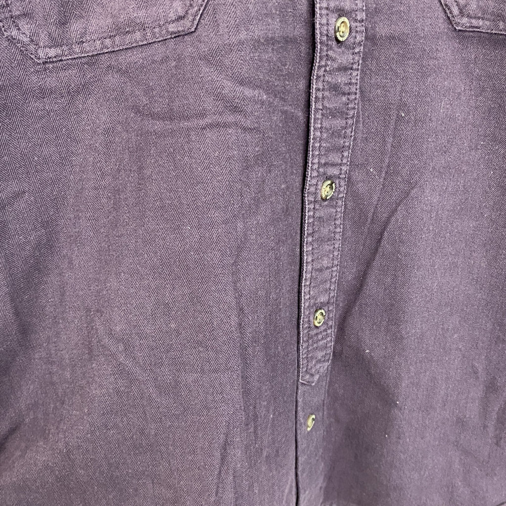 Eddie Bauer　エディーバウアー　長袖シャツ　2つポケット　紫　パープル　XLサイズ