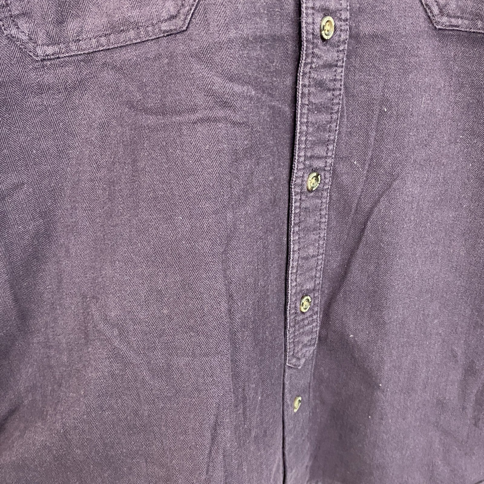Eddie Bauer　エディーバウアー　長袖シャツ　2つポケット　紫　パープル　XLサイズ