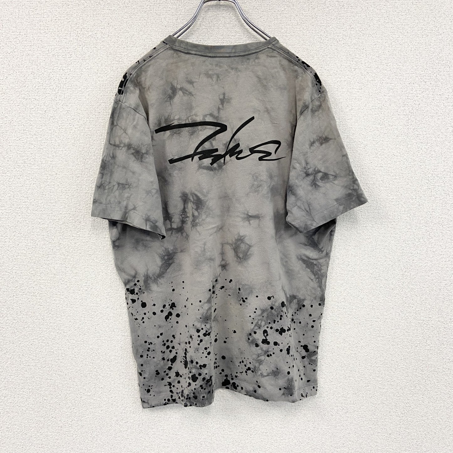 UNIQLO　ユニクロ　FUTURA　フューチュラ　半袖Tシャツ　シングルステッチ　タイダイ柄　灰色　グレー　XLサイズ