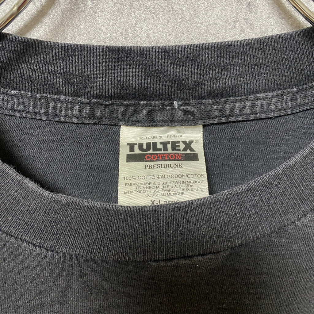 古着 used　TULTEX　半袖プリントTシャツ　黒　バックプリント　背番号　レトロデザイン　クルーネック　ビッグシルエット