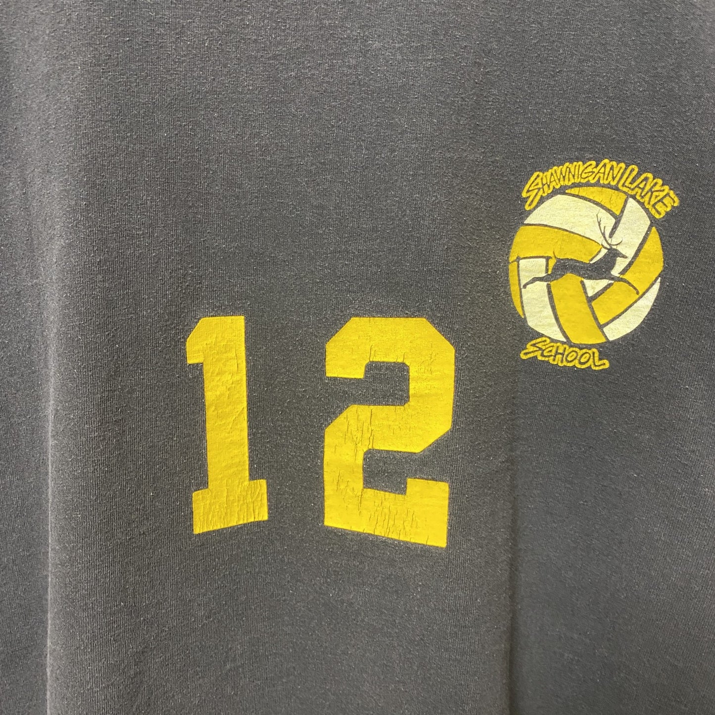 古着 used　TULTEX　半袖プリントTシャツ　黒　バックプリント　背番号　レトロデザイン　クルーネック　ビッグシルエット