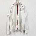 古着 used　umbro　アンブロ　長袖スウェット　フルジップ　ジャージ　ワンポイントロゴ　白　ホワイト　Lサイズ
