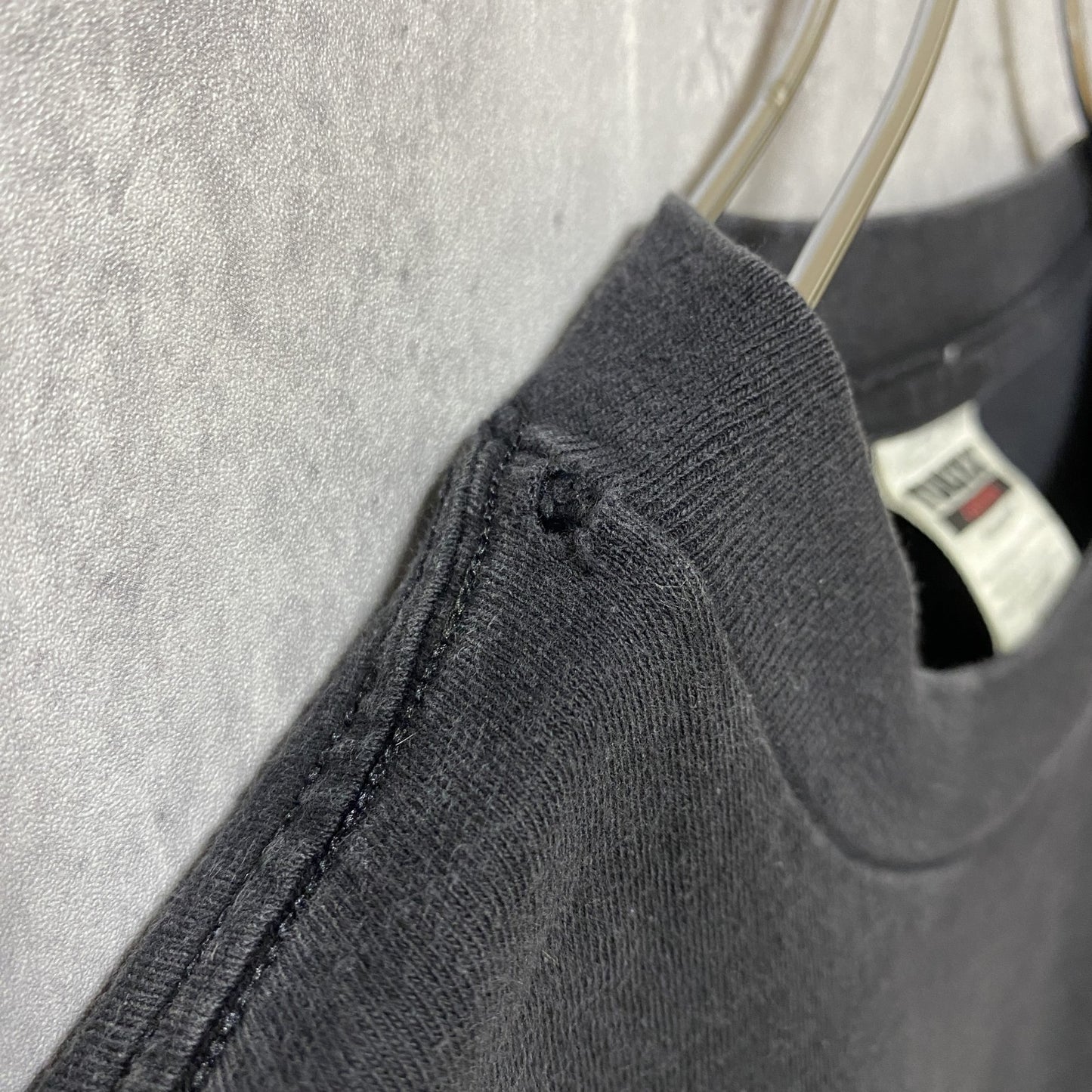 古着 used　TULTEX　半袖プリントTシャツ　黒　バックプリント　背番号　レトロデザイン　クルーネック　ビッグシルエット