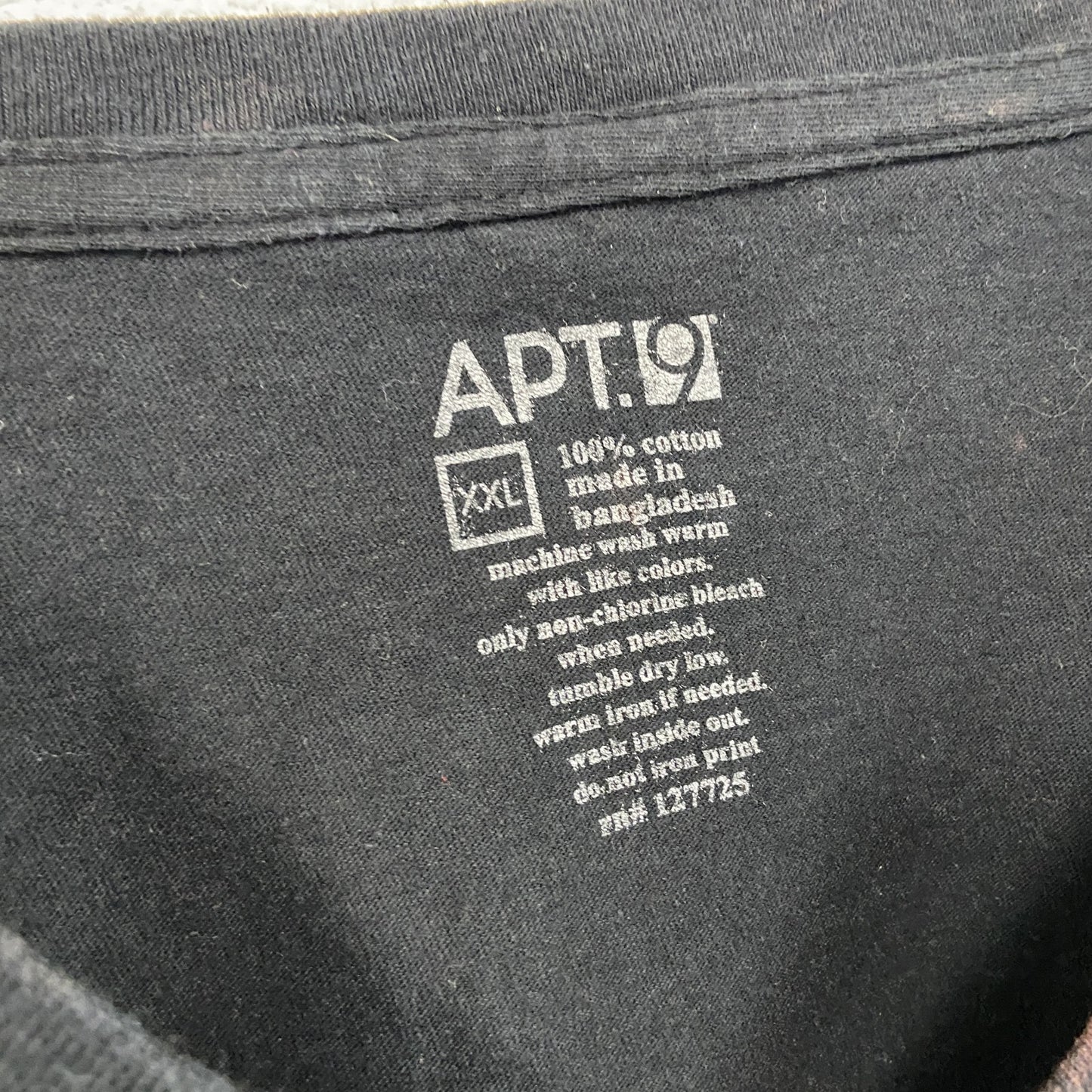 APT.9　半袖プリントTシャツ　黒　ブラック　2XLサイズ
