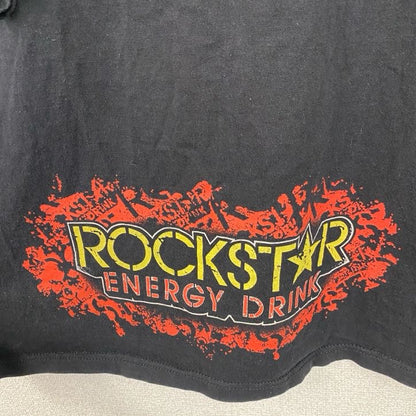 古着 used　THIS IS INSIDE　半袖両面プリントTシャツ　ROCKSTAR　星　エナジードリンク　黒　XLサイズ