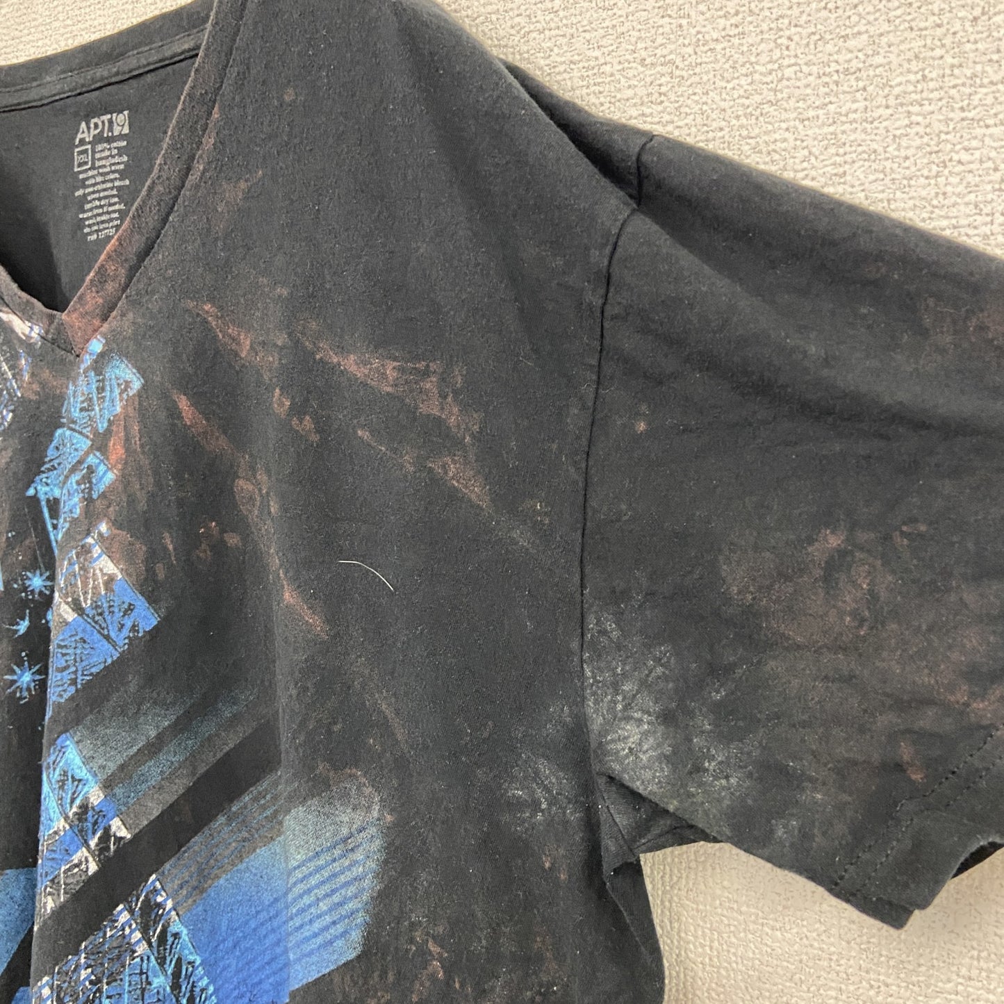 APT.9　半袖プリントTシャツ　黒　ブラック　2XLサイズ