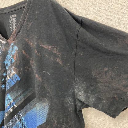 APT.9　半袖プリントTシャツ　黒　ブラック　2XLサイズ