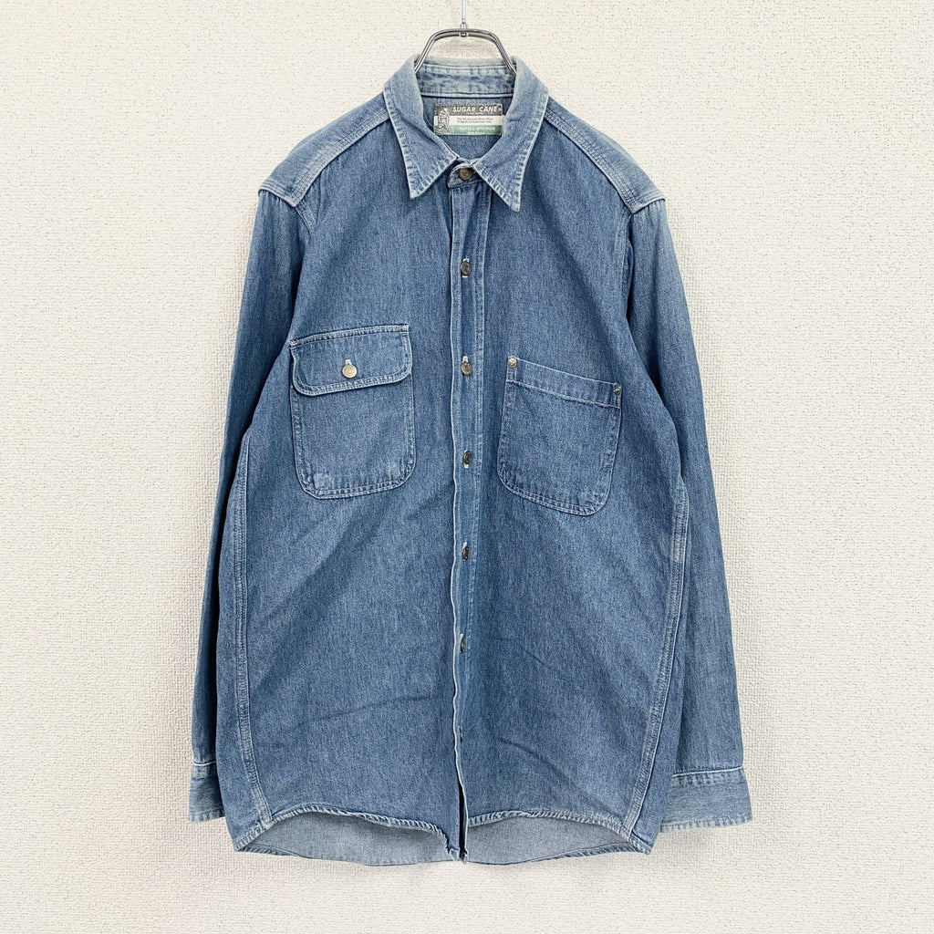 SUGAR CANE　シュガーケーン　長袖デニムシャツ　フラップポケット　インディゴ　
