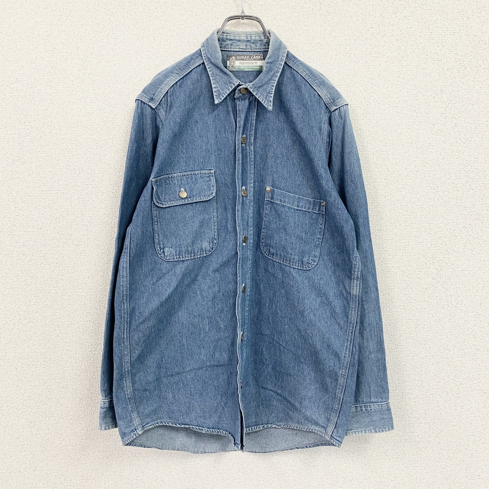 SUGAR CANE　シュガーケーン　長袖デニムシャツ　フラップポケット　インディゴ　