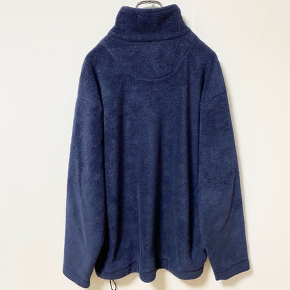 古着 used　セントジョンズベイ　長袖ハーフジップ無地フリースジャケット　ハイネックプルオーバー　ノームコア　ネイビー　Lサイズ
