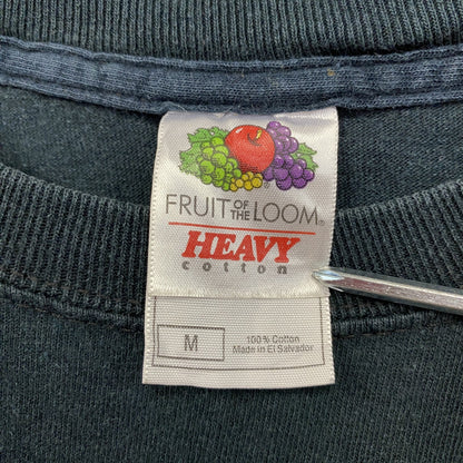 00s　FRUIT OF THE LOOM　ANTI HIP HOP　半袖プリントTシャツ　骸骨　スカル　黒　ブラック　Mサイズ