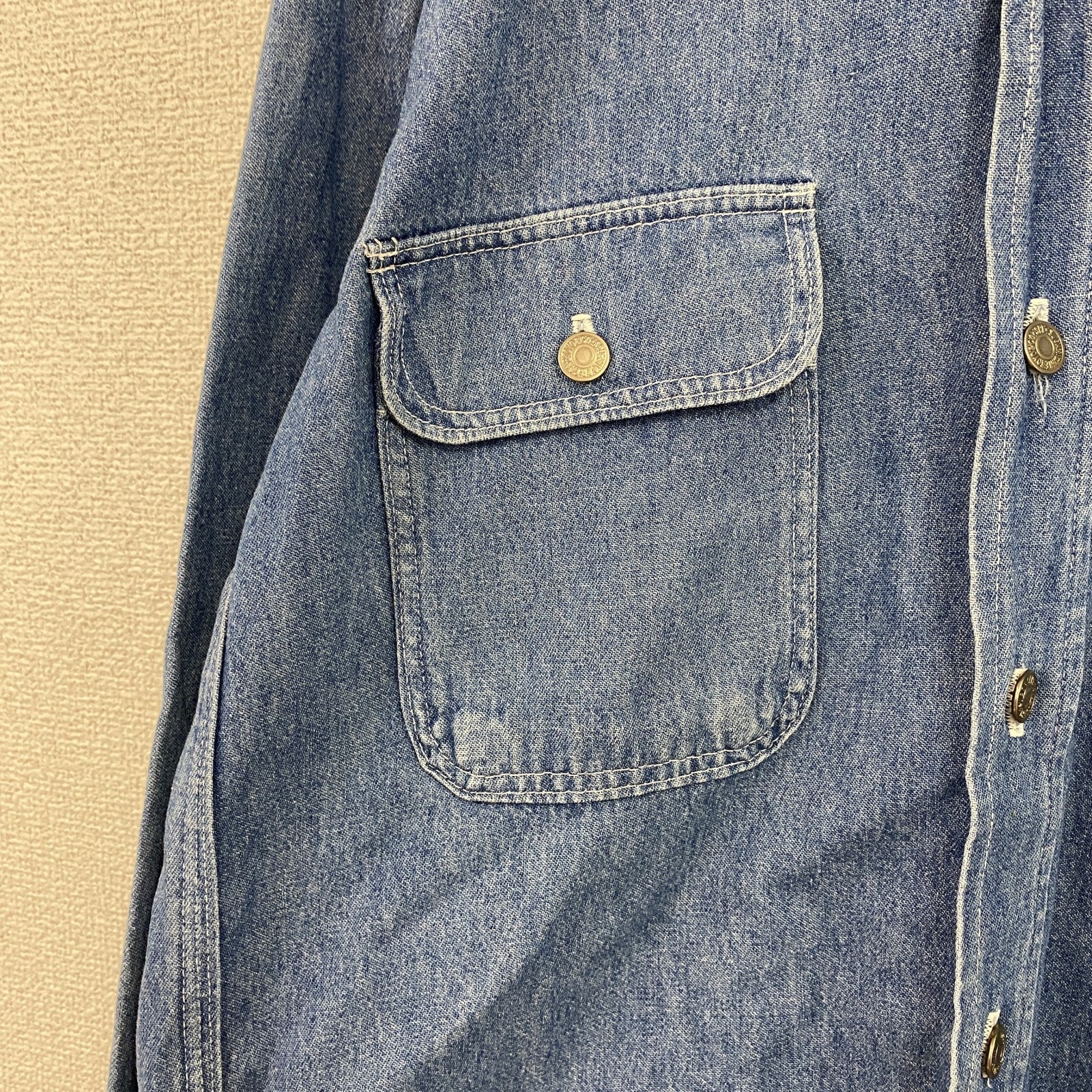 SUGAR CANE　シュガーケーン　長袖デニムシャツ　フラップポケット　インディゴ　