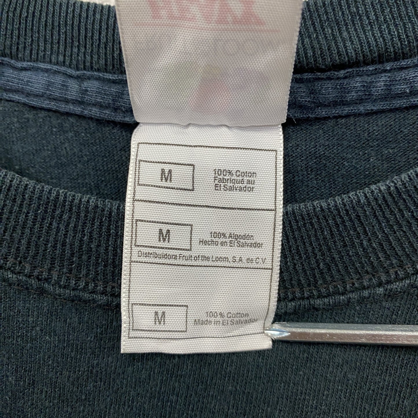 00s　FRUIT OF THE LOOM　ANTI HIP HOP　半袖プリントTシャツ　骸骨　スカル　黒　ブラック　Mサイズ