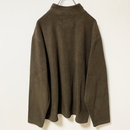 古着 used　OLD NAVY オールドネイビー　長袖ハーフジップフリースジャケット　ハイネックブルゾン　茶色　XLサイズ