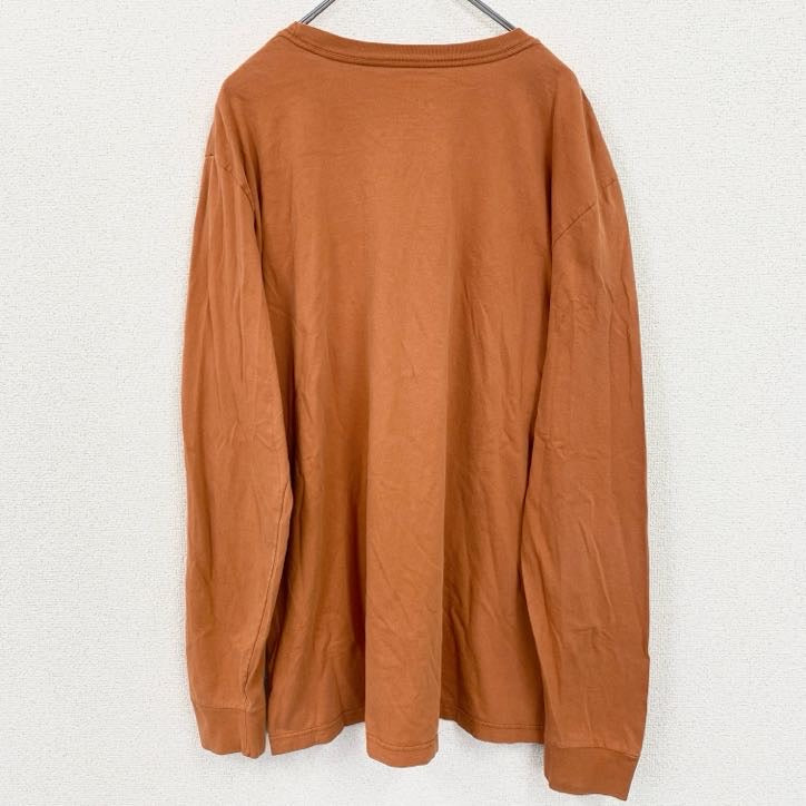 古着 used　NIKE　ナイキ　長袖カレッジプリントTシャツ　クルーネックロンT　テキサス大学　ライトブラウン　XLサイズ