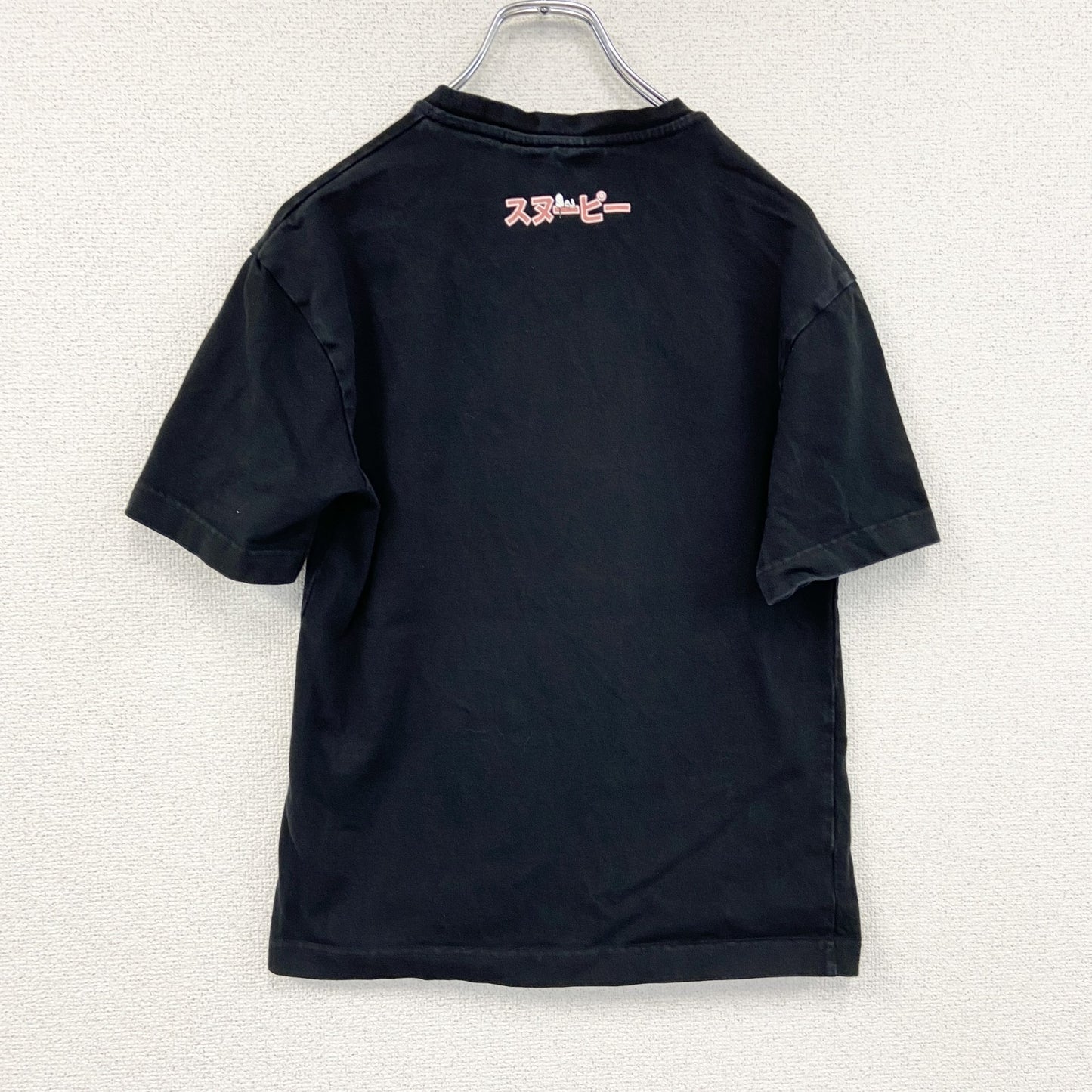 ZARA　ザラ　PEANUTS　SNOOPY　スヌーピー　半袖プリントキャラクターTシャツ　黒　ブラック　Sサイズ