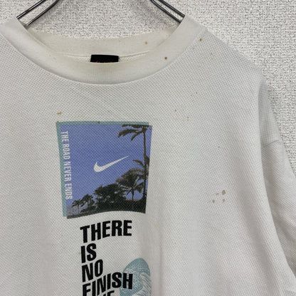 古着 used　～00s　NIKE ナイキ　DRI-FIT　半袖プリントTシャツ　シングルステッチ　白　ホワイト　Lサイズ