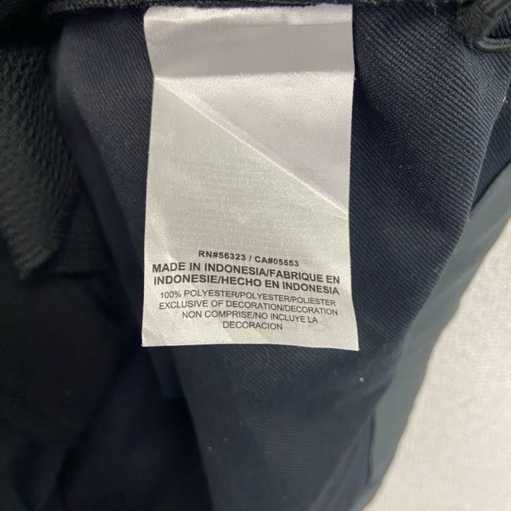 NIKE　ナイキ　半袖プルオーバー　刺繍ロゴ　スナップボタン　黒　ブラック　Lサイズ