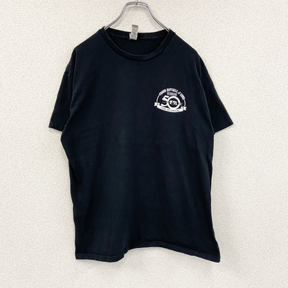 GILDAN　ギルダン　半袖プリントTシャツ　両面プリント　アーチプリント　黒　ブラック　Lサイズ