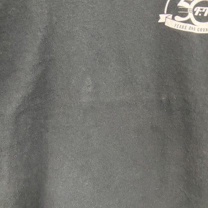 GILDAN　ギルダン　半袖プリントTシャツ　両面プリント　アーチプリント　黒　ブラック　Lサイズ