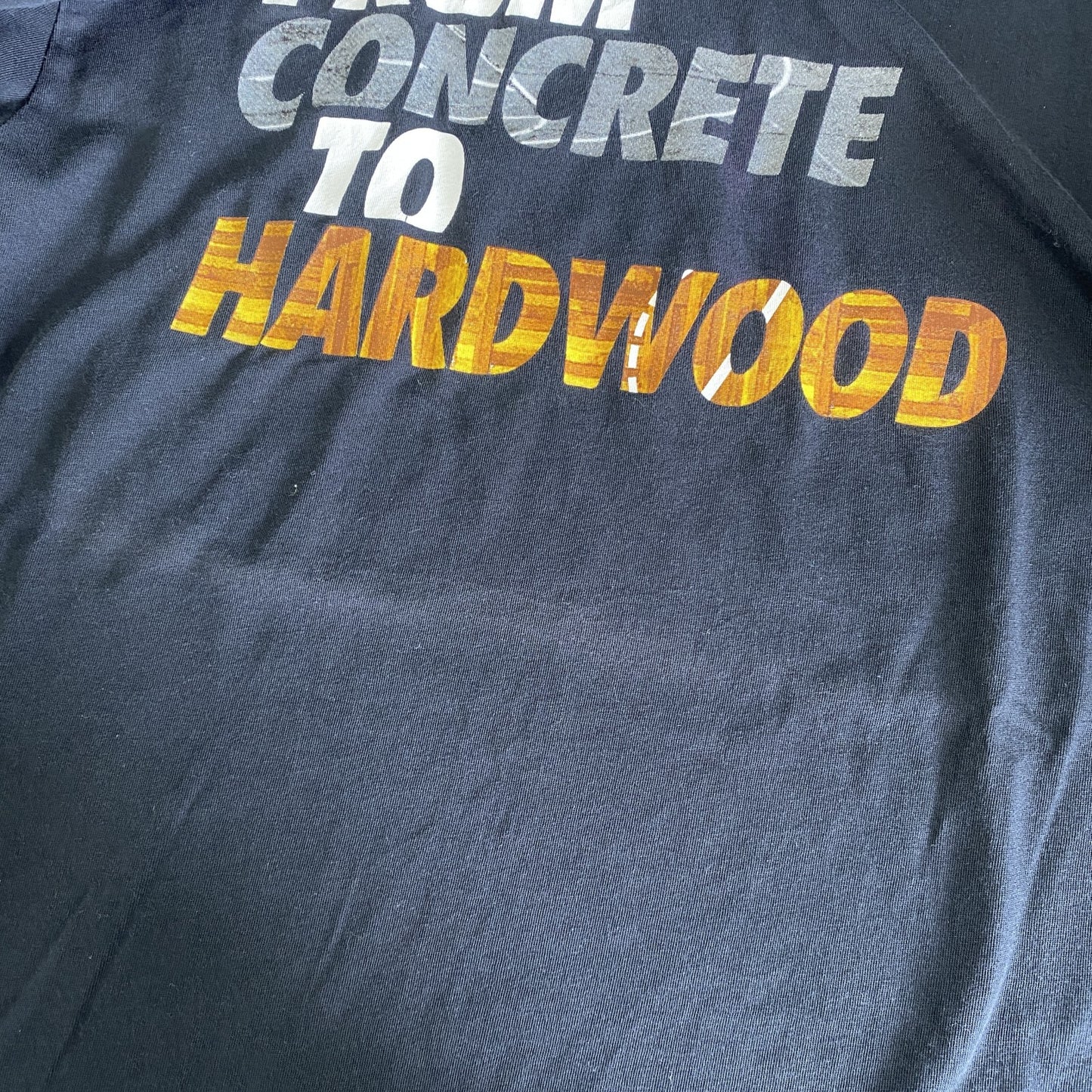 古着 used　NIKE　ナイキ　半袖プリントTシャツ　FROM　CONCRETE　TO　HARDWOOD　ブラック　黒　Mサイズ