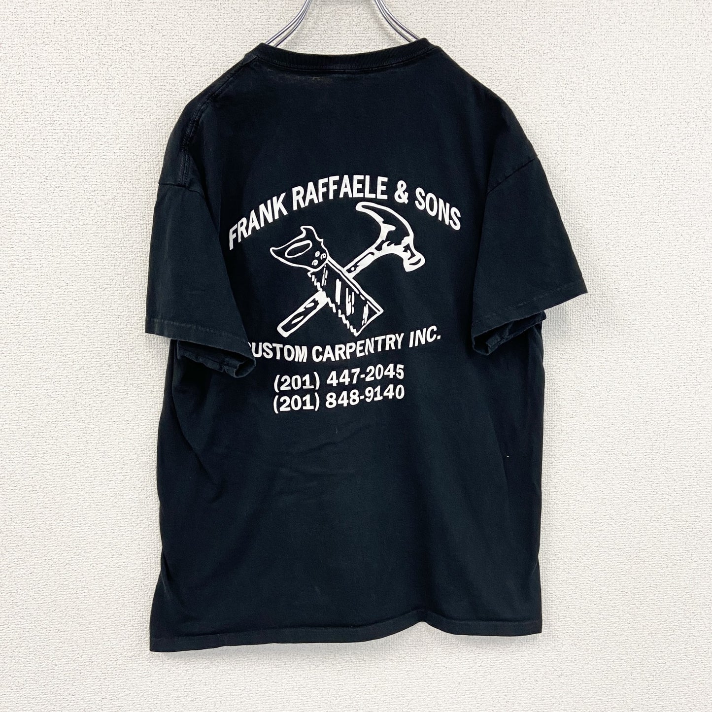 GILDAN　ギルダン　半袖プリントTシャツ　両面プリント　アーチプリント　黒　ブラック　Lサイズ