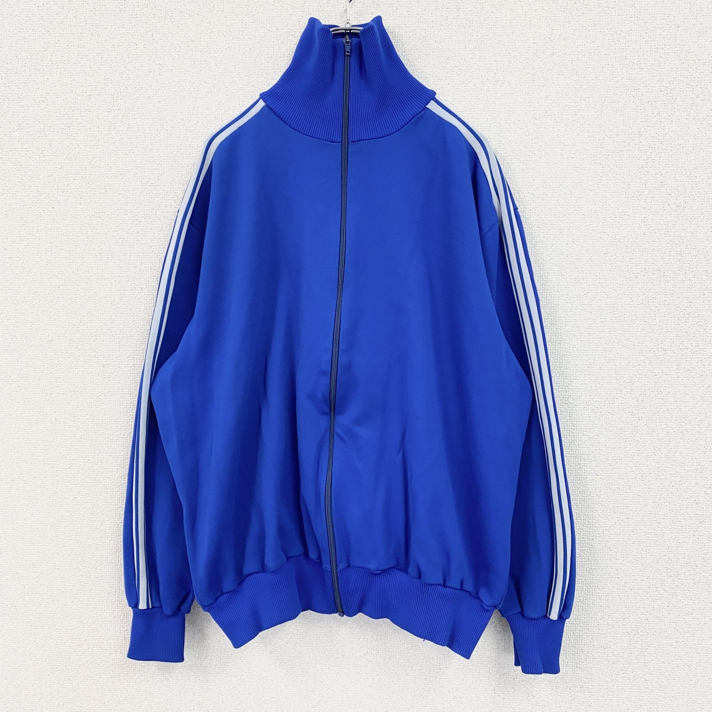 古着 used　60s～　adidas　アディダス　長袖トラックジャケット　フルジップジャージ　ヴィンテージ　青　ブルー　8サイズ