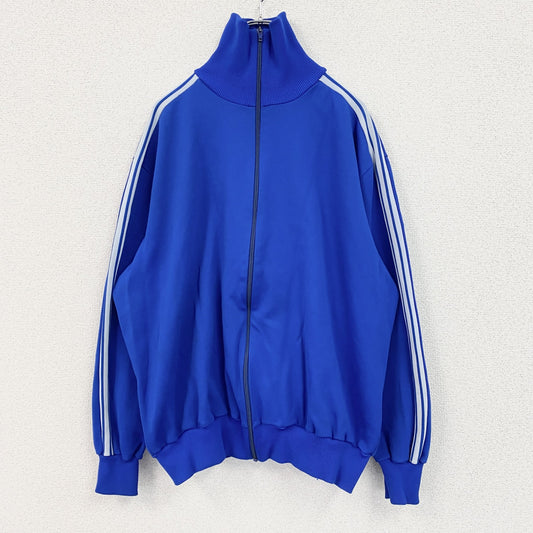 古着 used　60s～　adidas　アディダス　長袖トラックジャケット　フルジップジャージ　ヴィンテージ　青　ブルー　8サイズ