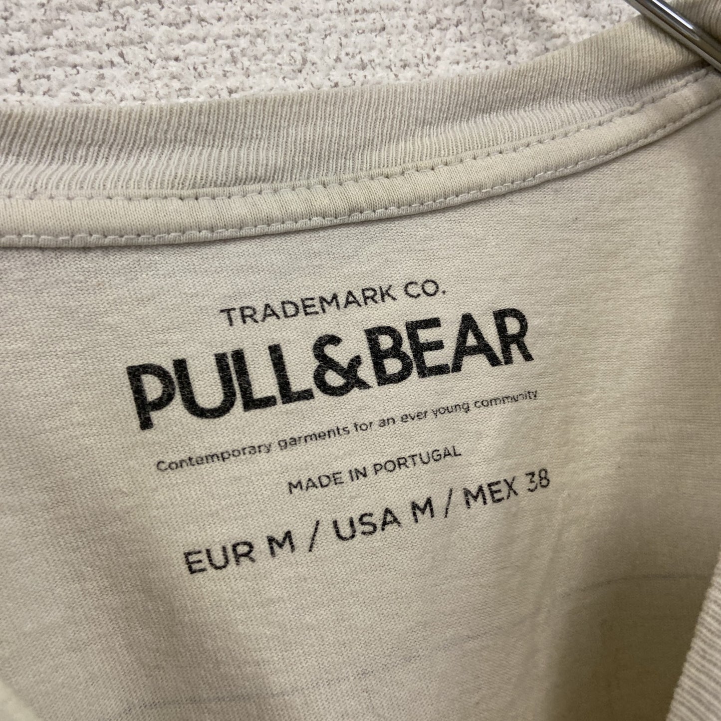 PULL&BEAR　プルアンドベア　半袖プリントTシャツ　両面プリント　白　ホワイト　Mサイズ