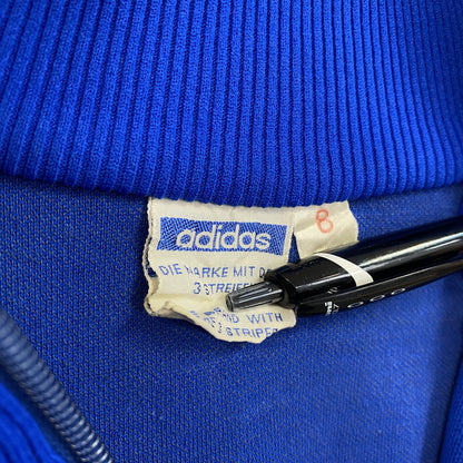 古着 used　60s～　adidas　アディダス　長袖トラックジャケット　フルジップジャージ　ヴィンテージ　青　ブルー　8サイズ