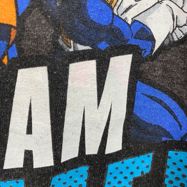 古着 used　ドラゴンボールZ　スーパーサイヤ人　半袖アニメプリントTシャツ　キャラクターデザイン　グレー　XLサイズ