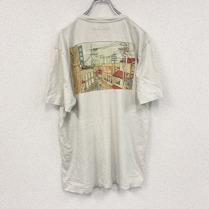 PULL&BEAR　プルアンドベア　半袖プリントTシャツ　両面プリント　白　ホワイト　Mサイズ