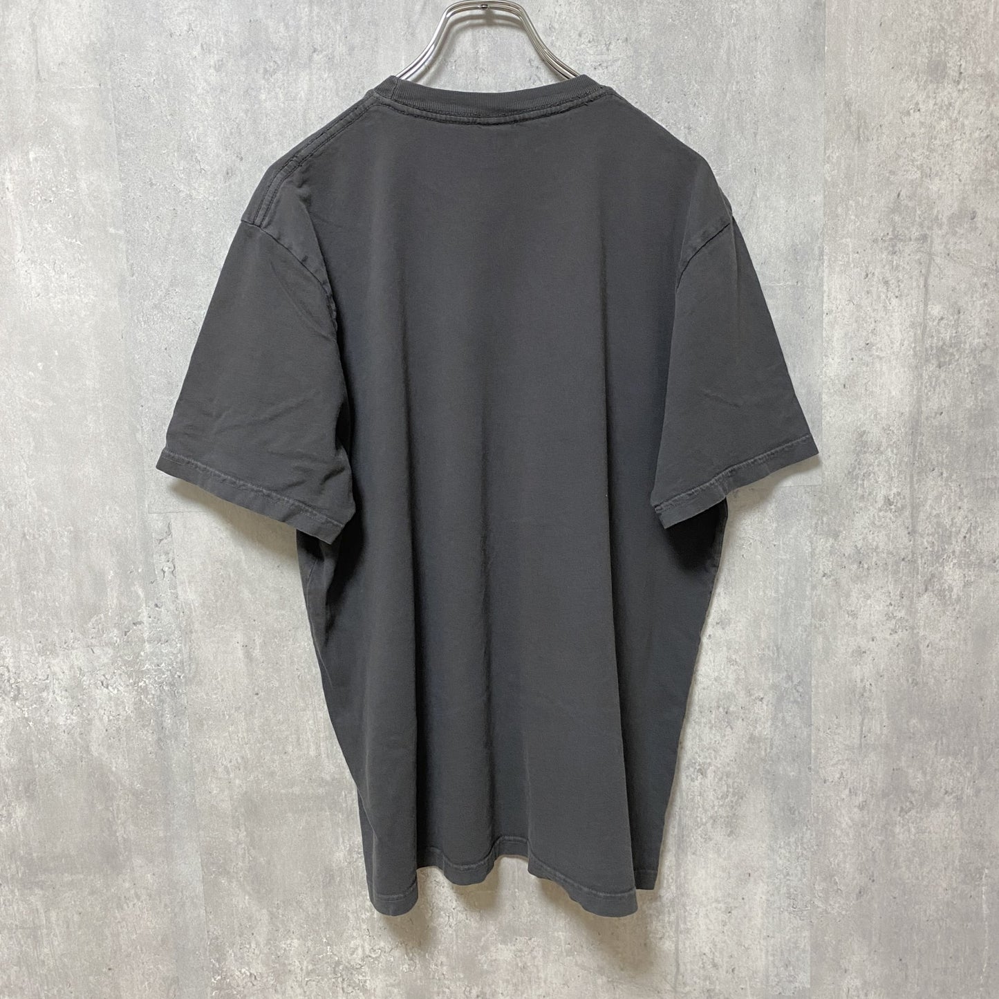 古着 used　Lucky Brand　半袖プリントTシャツ　フェード感　黒　レトロデザイン　個性的　クルーネック　Lサイズ