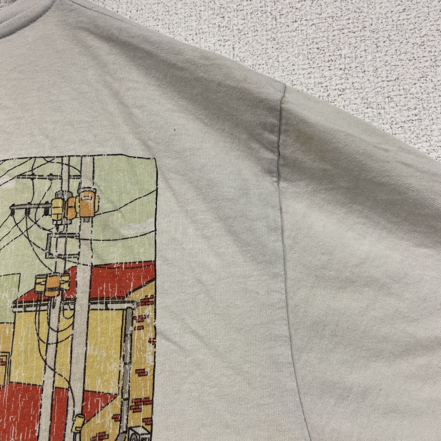 PULL&BEAR　プルアンドベア　半袖プリントTシャツ　両面プリント　白　ホワイト　Mサイズ