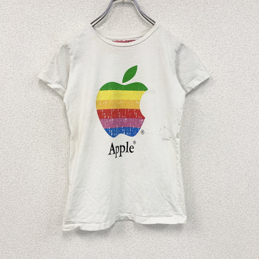 Star girl　Apple　アップル　半袖プリントTシャツ　企業ロゴ　白　ホワイト　Sサイズ