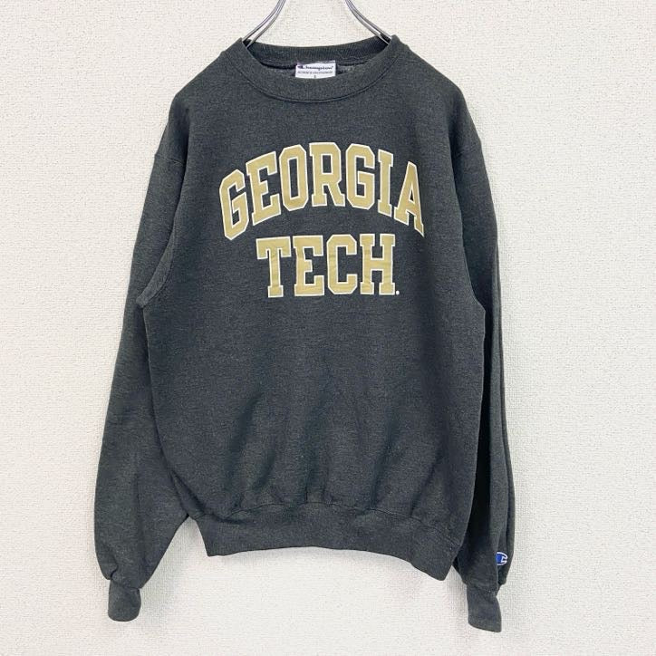 古着 used　champion　チャンピオン　スウェット/トレーナー　カレッジ　灰色　ダークグレー　Sサイズ