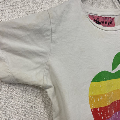 Star girl　Apple　アップル　半袖プリントTシャツ　企業ロゴ　白　ホワイト　Sサイズ