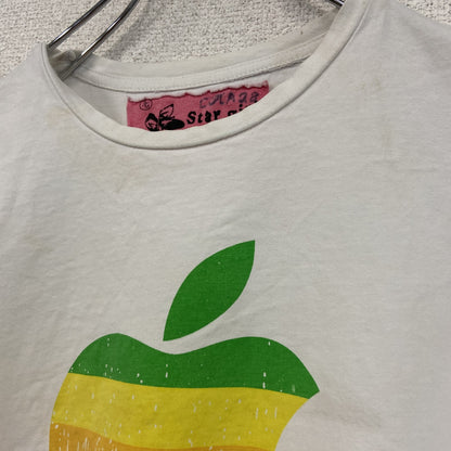 Star girl　Apple　アップル　半袖プリントTシャツ　企業ロゴ　白　ホワイト　Sサイズ