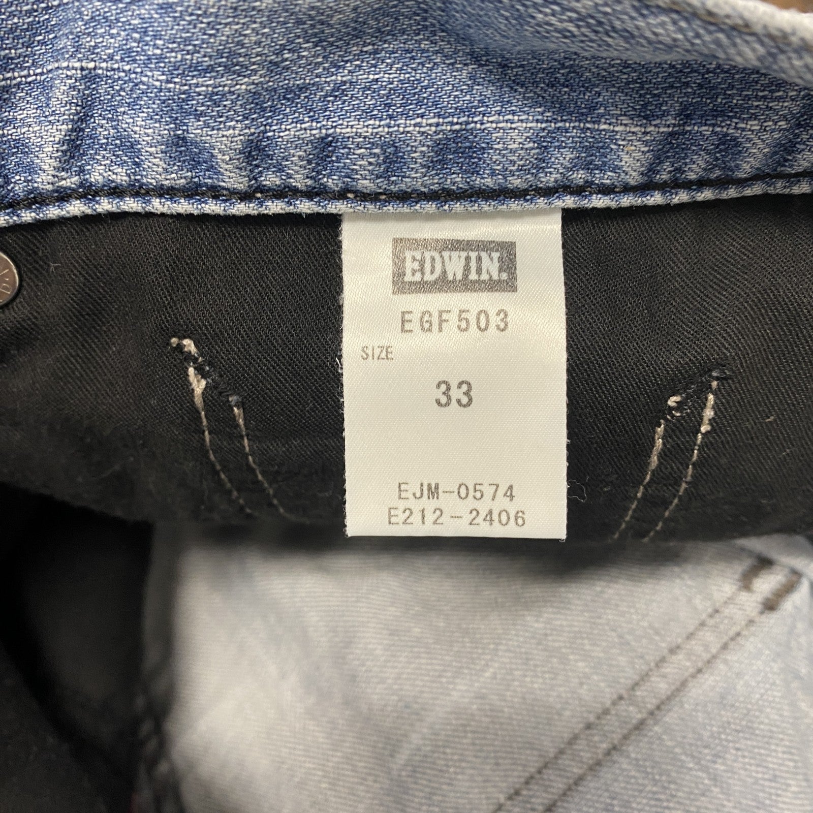 EDWIN　エドウィン　デニムパンツ/ジーンズ　ジップフライ　インディゴ　33サイズ