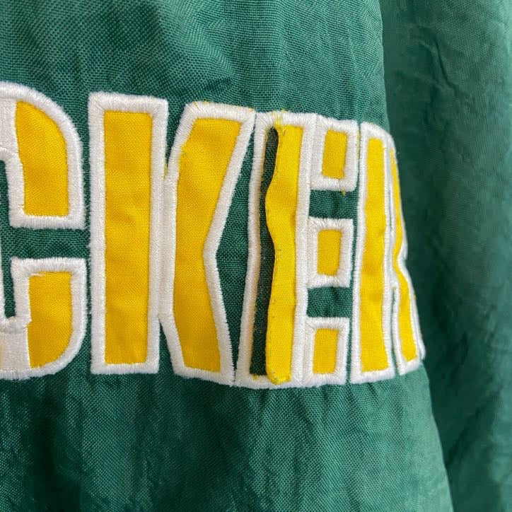 古着 used　Reebok　リーボック　プルオーバー　NFL　グリーンベイパッカーズ　フットボール　刺繡ロゴ　緑　グリーン