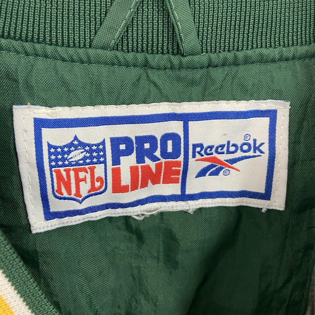 古着 used　Reebok　リーボック　プルオーバー　NFL　グリーンベイパッカーズ　フットボール　刺繡ロゴ　緑　グリーン