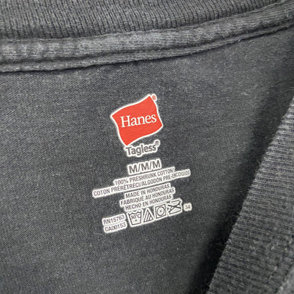 Hanes　ヘインズ　半袖プリントバンドTシャツ　Medina Mud Band　黒　ブラック　Mサイズ