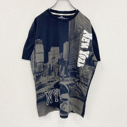 ROBIN RUTH　半袖プリントTシャツ　NEW YORK　紺　ネイビー　Lサイズ