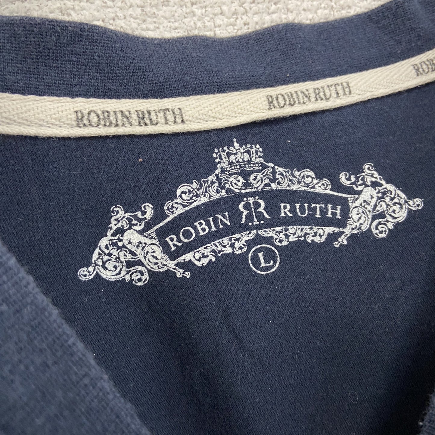 ROBIN RUTH　半袖プリントTシャツ　NEW YORK　紺　ネイビー　Lサイズ