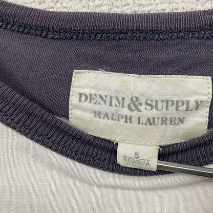 DENIM＆SUPPLY RALPH LAUREN　デニム＆サプライ ラルフローレン　長袖Tシャツ/ロンT　ボーダー　紺　ネイビー　白　ホワイト　Sサイズ