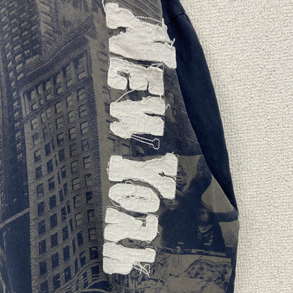 ROBIN RUTH　半袖プリントTシャツ　NEW YORK　紺　ネイビー　Lサイズ